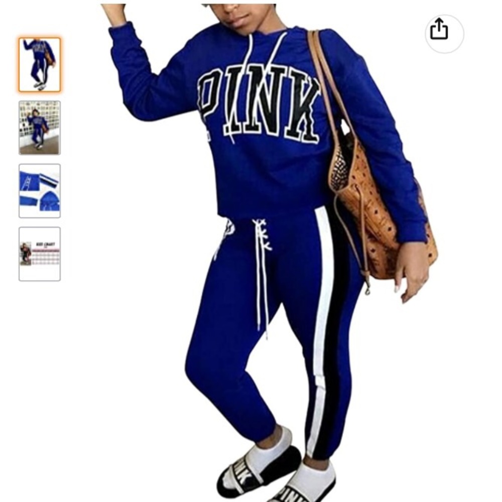 💙Hoody PINK Printed Sweatsuit💙Size M💙